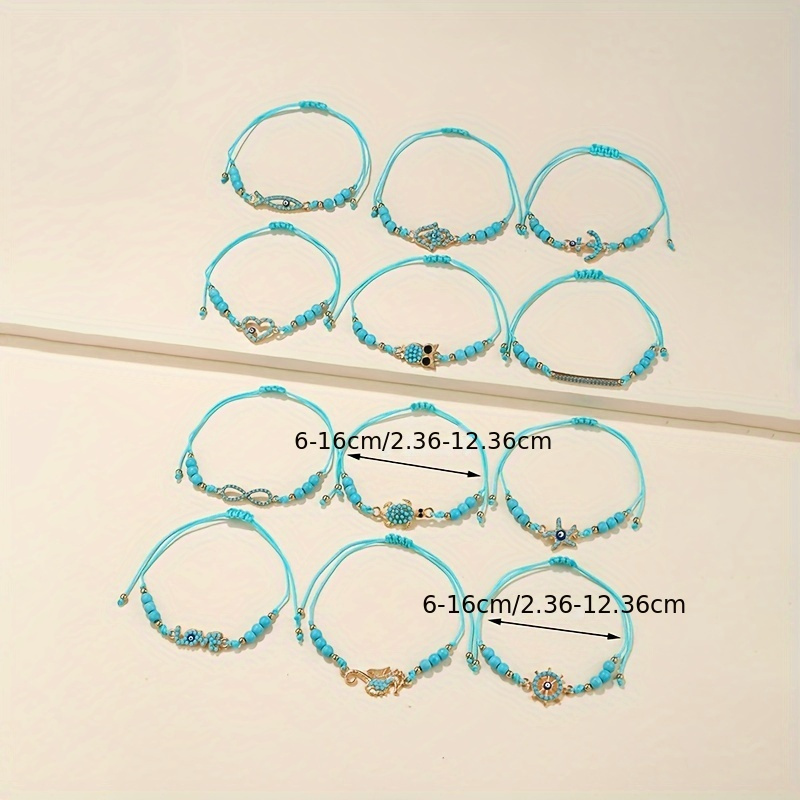 Lapis Lazuli Women's Bracelet Set with Sea Turtle Pendant